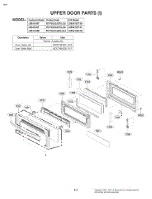Upper Door Parts parts for Lg Range FD1784LS from AppliancePartsPros.com