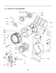 Drum And Tub Assembly parts for Lg Washer FH0C7FD71 from AppliancePartsPros.com