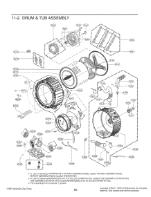 Drum And Tub Assembly parts for Lg Washer FH3C8CDYK7 from AppliancePartsPros.com