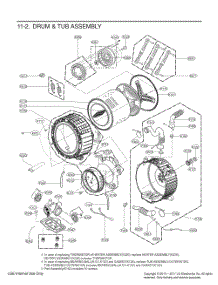 Drum And Tub Assembly parts for Lg Washer FH3F7ADYK3 from AppliancePartsPros.com