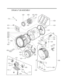 Drum And Tub Assembly parts for Lg Washer FH3H1CDGK3 from AppliancePartsPros.com