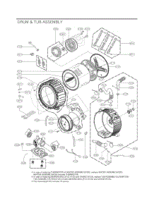 Drum And Tub Assembly parts for Lg Washer FH4D1ADSK3 from AppliancePartsPros.com