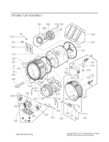 Drum& Tub Assembly parts for Lg Washer FH4E9CCYK7 from AppliancePartsPros.com
