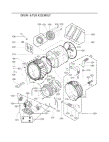 Drum And Tub Assembly parts for Lg Washer FH4E9CDYP3 from AppliancePartsPros.com