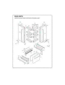 Door Parts parts for Lg Refrigerator GC-B258USNP from AppliancePartsPros.com