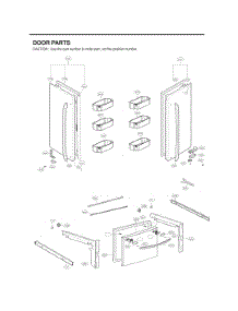 Door Parts parts for Lg Refrigerator GC-B288GQNP from AppliancePartsPros.com