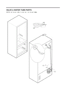 Valve And Water Tube Parts parts for Lg Refrigerator GC-B288NQUM from AppliancePartsPros.com