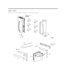 Diagram 4 parts for Lg Refrigerator GC-B288NSNM from AppliancePartsPros.com