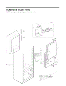 Ice Maker And Ice Bin Parts parts for Lg Refrigerator GC-J268NMSM from AppliancePartsPros.com