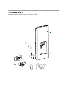 Dispenser Parts parts for Lg Refrigerator GC-J268NSSM from AppliancePartsPros.com