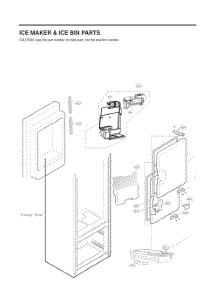 Ice Maker And Ice Bin Parts parts for Lg Refrigerator GC-J268NSSM from AppliancePartsPros.com
