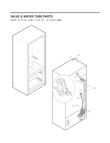 Valve And Water Tube Parts parts for Lg Refrigerator GC-J268NSSM from AppliancePartsPros.com