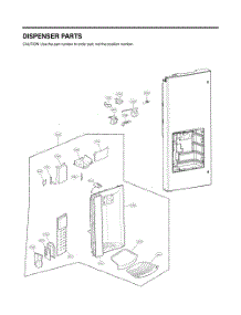 Dispenser Parts parts for Lg Refrigerator GC-J28AGKXM from AppliancePartsPros.com