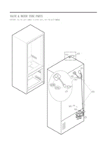 Valve And Water Tube Parts parts for Lg Refrigerator GC-J28AGKXM from AppliancePartsPros.com