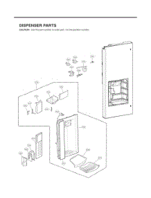 Dispenser Parts parts for Lg Refrigerator GC-L218VSXZ from AppliancePartsPros.com