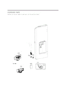 Dispenser Parts parts for Lg Refrigerator GC-L228NSSM from AppliancePartsPros.com