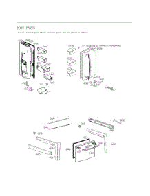 Door Parts parts for Lg Refrigerator GC-L228NSSM from AppliancePartsPros.com