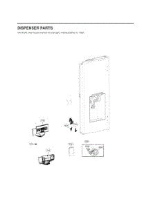Dispenser Parts parts for Lg Refrigerator GC-L228NSXM from AppliancePartsPros.com