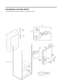 Ice Maker And Ice Bin Parts parts for Lg Refrigerator GC-L228NSXM from AppliancePartsPros.com