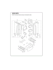 Door Parts parts for Lg Refrigerator GC-L258VQXP from AppliancePartsPros.com