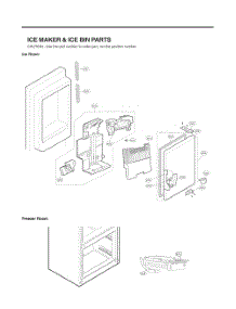 Ice Maker And Ice Bin Parts parts for Lg Refrigerator GC-L258VSSD from AppliancePartsPros.com