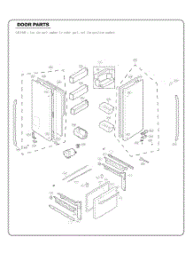 Door Parts parts for Lg Refrigerator GC-L258VSXD from AppliancePartsPros.com