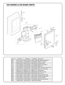 Ice Maker And Ice Bin Parts parts for Lg Refrigerator GC-L258VSXD from AppliancePartsPros.com