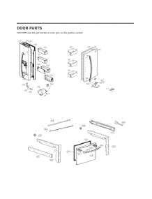 Door Parts parts for Lg Refrigerator GC-L268NKSM from AppliancePartsPros.com