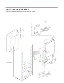 Ice Maker And Ice Bin Parts parts for Lg Refrigerator GC-L268NKSM from AppliancePartsPros.com