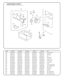 Dispenser Parts parts for Lg Refrigerator GC-L288NQXP from AppliancePartsPros.com