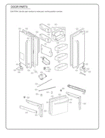 Door Parts parts for Lg Refrigerator GC-L288NQXP from AppliancePartsPros.com