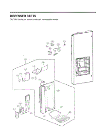 Dispenser Parts parts for Lg Refrigerator GC-L288NSJP from AppliancePartsPros.com