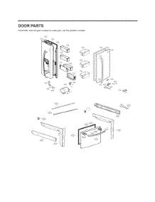 Door Parts parts for Lg Refrigerator GC-L288NSXM from AppliancePartsPros.com
