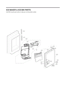 Ice Maker And Ice Bin Parts parts for Lg Refrigerator GC-L288NSXM from AppliancePartsPros.com