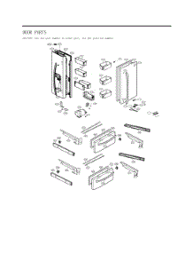 Door Parts parts for Lg Refrigerator GC-L28ANKJM from AppliancePartsPros.com