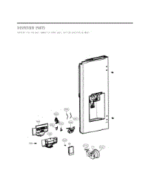 Dispenser Parts parts for Lg Refrigerator GC-L28ANKXM from AppliancePartsPros.com