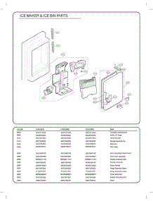 Ice Maker And Ice Bin Parts parts for Lg Refrigerator GC-L28ANSXP from AppliancePartsPros.com
