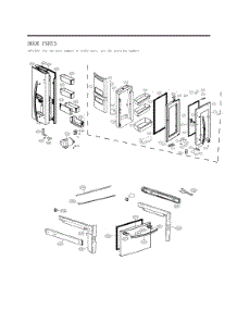 Door Parts parts for Lg Refrigerator GC-X228NSSM from AppliancePartsPros.com