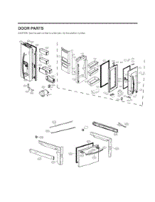 Door Parts parts for Lg Refrigerator GC-X268NMSM from AppliancePartsPros.com