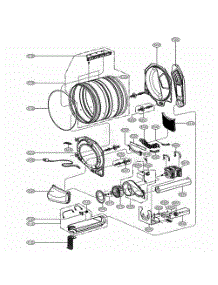 Drum And Motor Assembly parts for Lg Dryer GD1329QEW2 from AppliancePartsPros.com