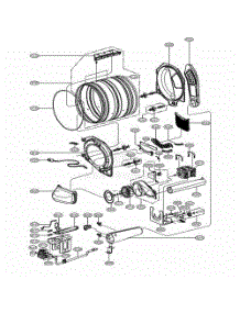 Drum And Motor Assembly parts for Lg Dryer GD1329QGD from AppliancePartsPros.com