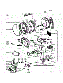 Drum And Motor Assembly: Gas Type parts for Lg Dryer GD1329QGW from AppliancePartsPros.com