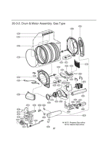 Drum And Motor Assembly parts for Lg Dryer GDL1329CGD8 from AppliancePartsPros.com