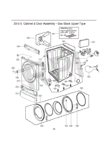 Diagram 2 parts for Lg Dryer GDL1329CGW7 from AppliancePartsPros.com