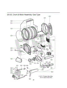 Diagram 3 parts for Lg Dryer GDL1329CGW7 from AppliancePartsPros.com