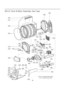 Section 3 parts for Lg Dryer GDL1329CGW8 from AppliancePartsPros.com