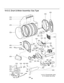 Drum & Motor Assembly parts for Lg Dryer GDP1329CGD2 from AppliancePartsPros.com