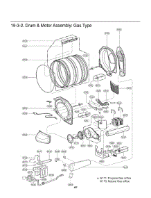 Drum & Motor Assembly parts for Lg Dryer GDP1329CGS2 from AppliancePartsPros.com