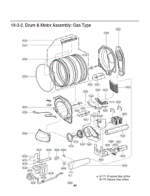 Drum & Motor Assembly parts for Lg Dryer GDP1329CGW from AppliancePartsPros.com