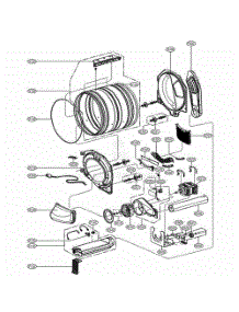 Drum And Motor Assembly parts for Lg Dryer GDP1329QED2 from AppliancePartsPros.com